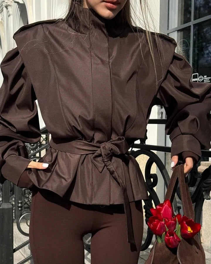 Chaqueta Gabardina Corta para Mujer