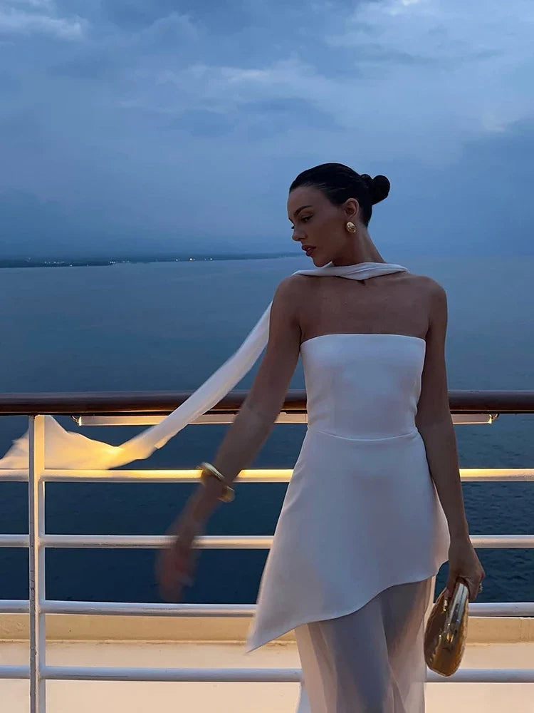 Vestido Maxi Corsé sin Tirantes para Mujer