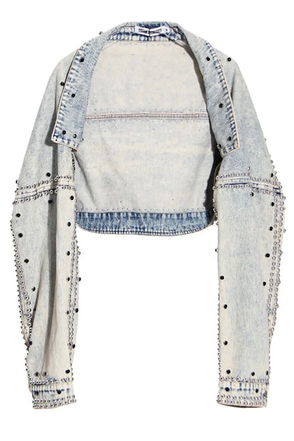 Chaqueta Denim Corta Estilo Coreano