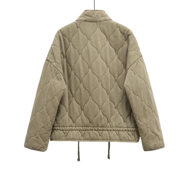 Chaqueta Acolchada Vintage de Algodón