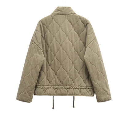 Chaqueta Acolchada Vintage de Algodón
