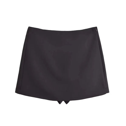 Falda pantalón de cintura alta para primavera