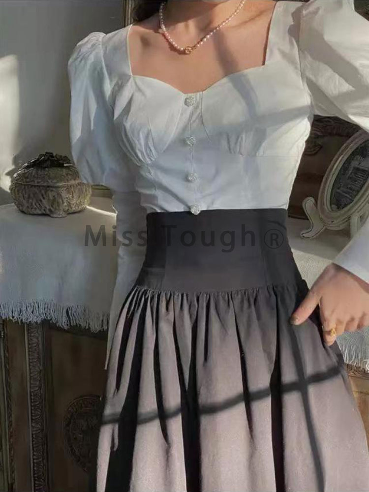 Falda Larga Vintage para Mujer