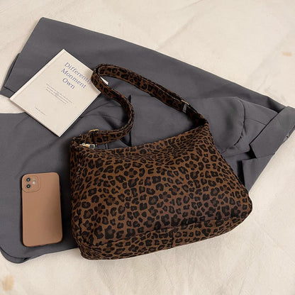 Bolso de Hombro con Estampado Leopardo