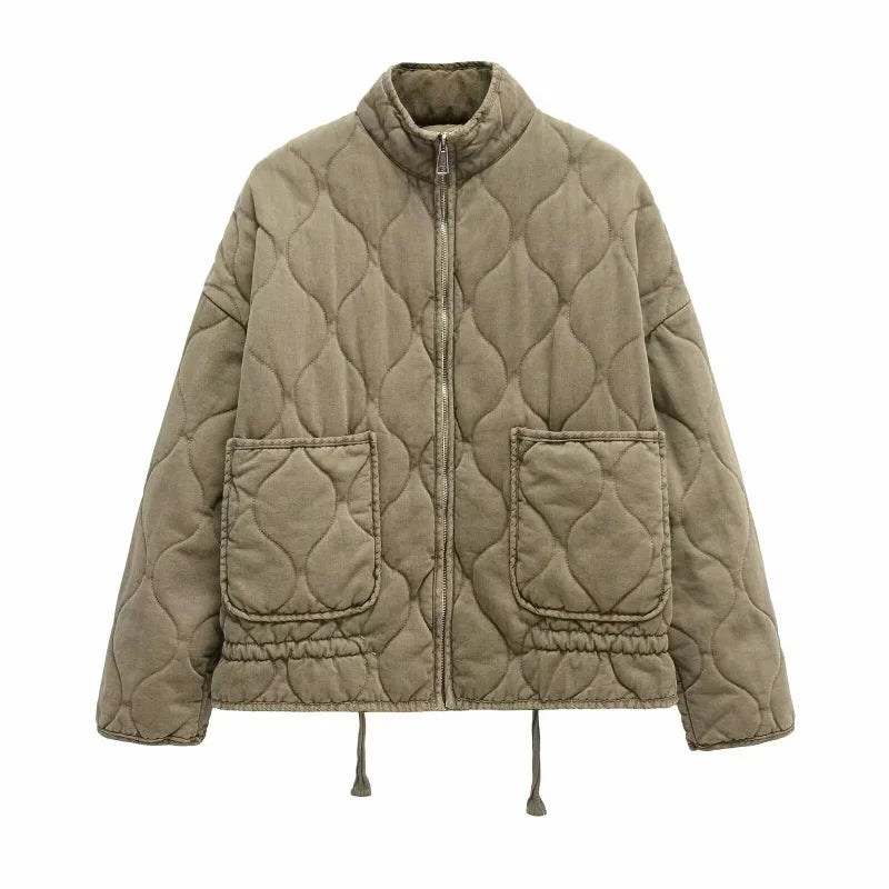Chaqueta Acolchada Vintage de Algodón