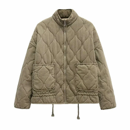 Chaqueta Acolchada Vintage de Algodón