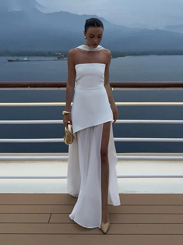 Vestido Maxi Corsé sin Tirantes para Mujer