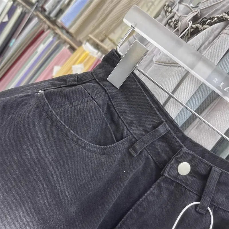 Pantalones Cortos Vaqueros con Encaje para Mujer