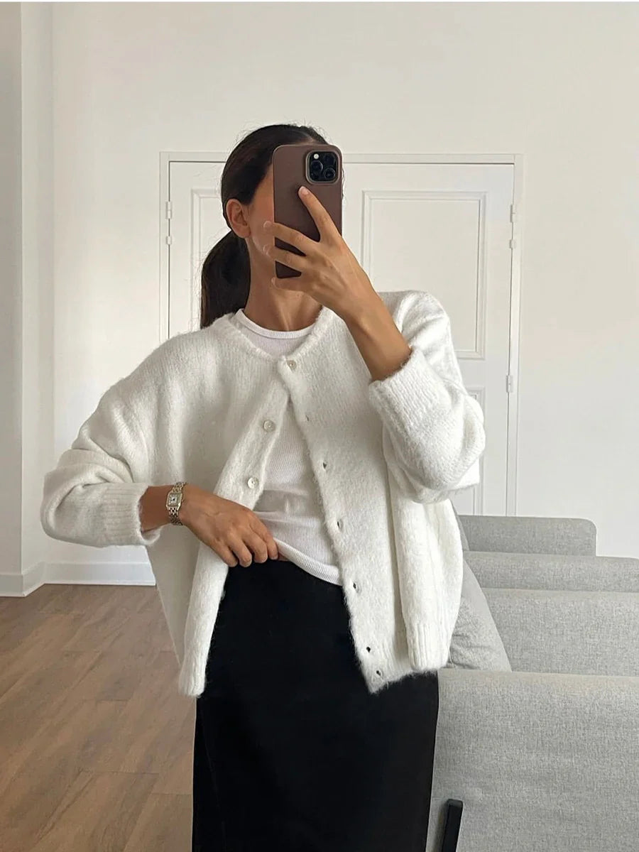 Chaqueta de Punto Suave para Mujer