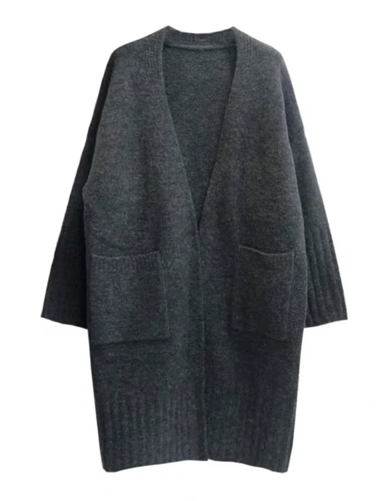 Chaqueta de Punto Larga para Mujer