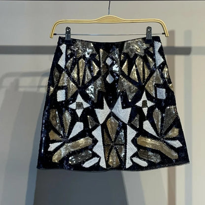 Falda Lápiz de Lentejuelas para Mujer