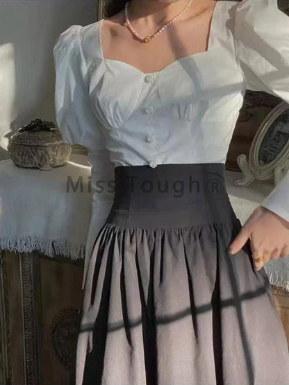 Falda Larga Vintage para Mujer