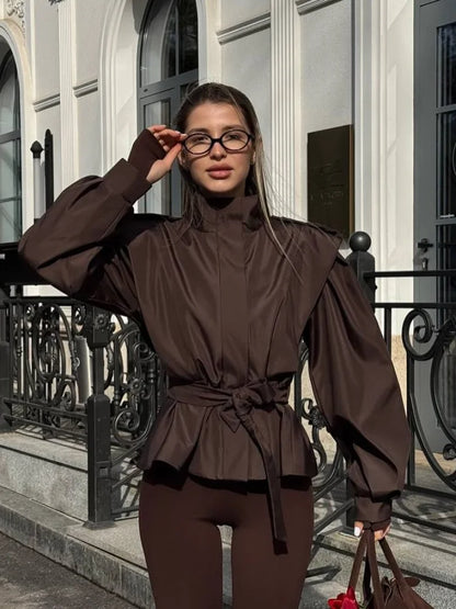 Chaqueta Gabardina Corta para Mujer