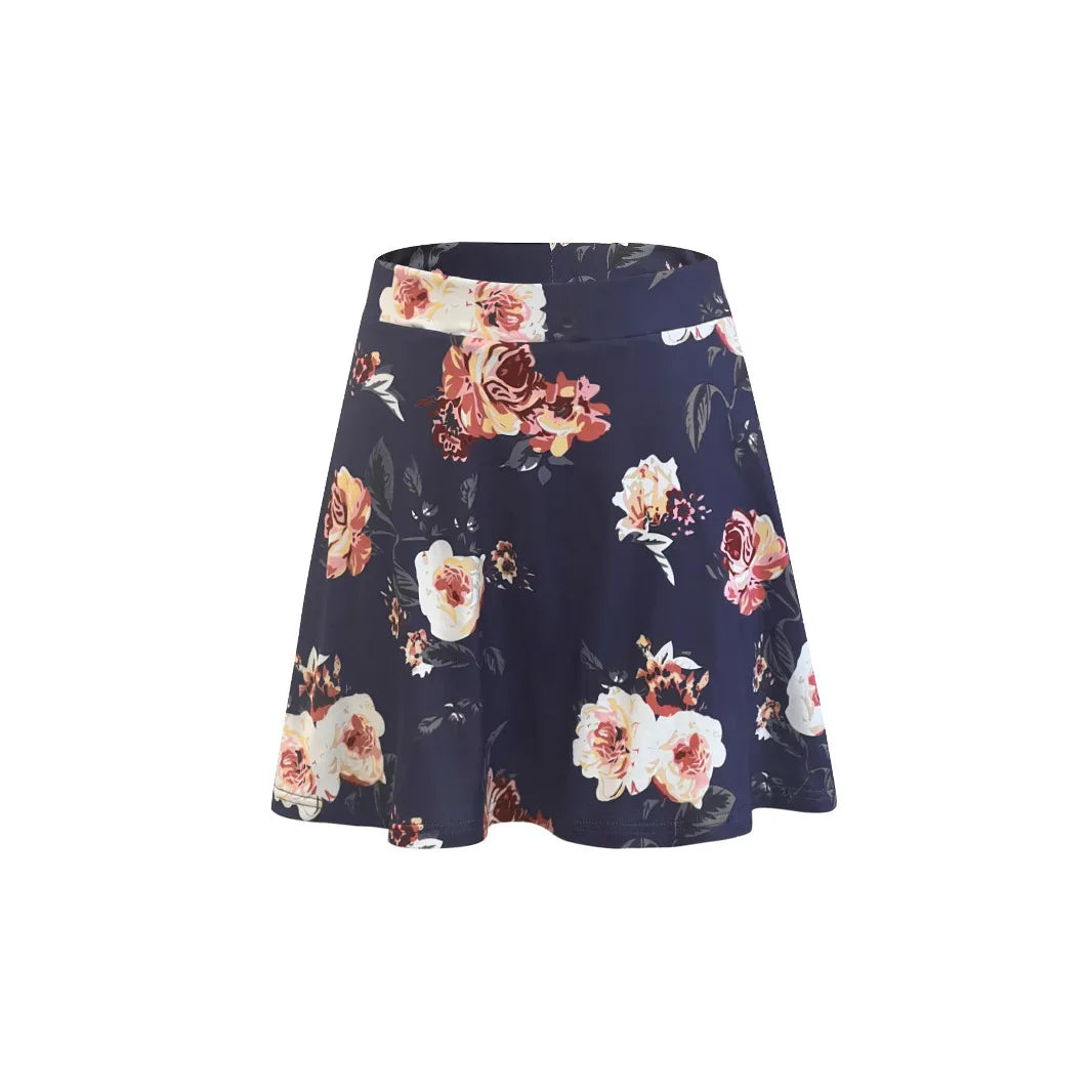 Falda Pantalón Plisada Floral para Mujer
