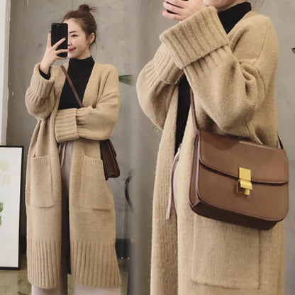 Chaqueta de Punto Larga para Mujer