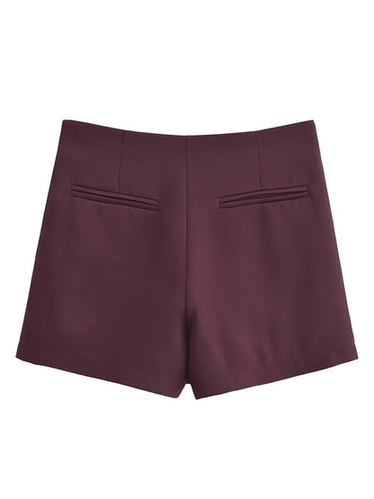 Falda pantalón de cintura alta para primavera