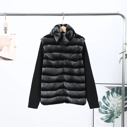 Chaqueta con Paneles de Piel Sintética