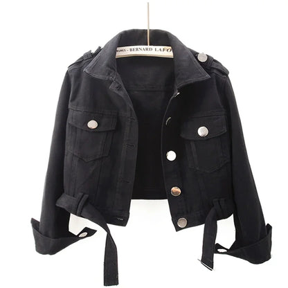 Chaqueta vaquera verde militar para mujer
