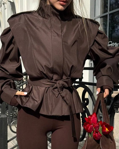 Chaqueta Gabardina Corta para Mujer