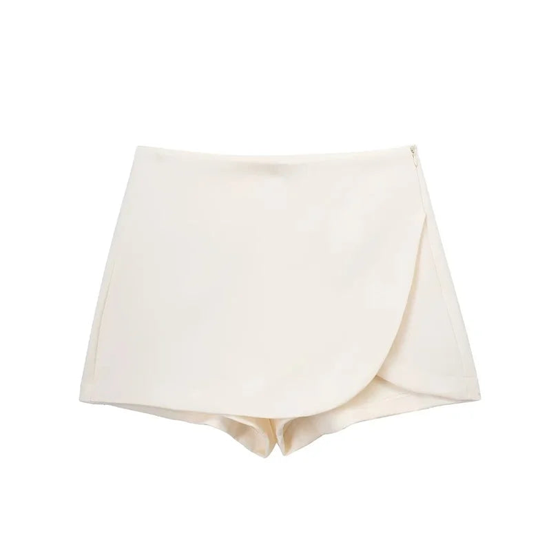 Falda Pantalón Mini Asimétrica para Mujer