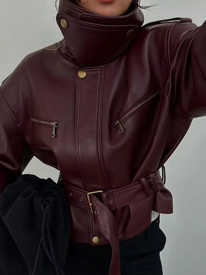 Chaqueta Burdeos Lisa para Mujer