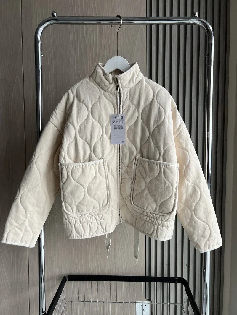 Chaqueta Acolchada Vintage de Algodón