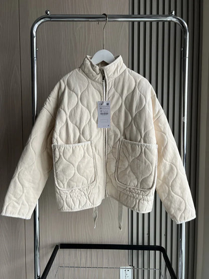 Chaqueta Acolchada Vintage de Algodón
