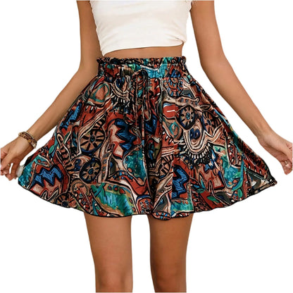 Pantalones Cortos Boho con Cordón para Mujer