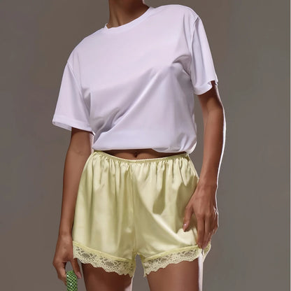 Pantalones cortos de encaje para mujer