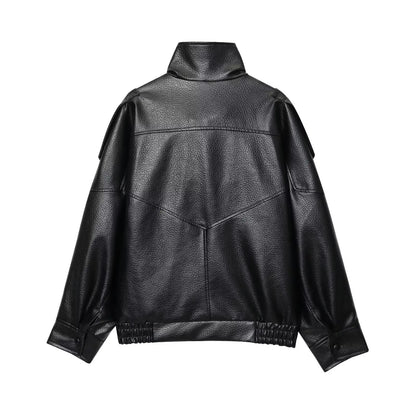 Chaqueta de Cuero Vegano Negro