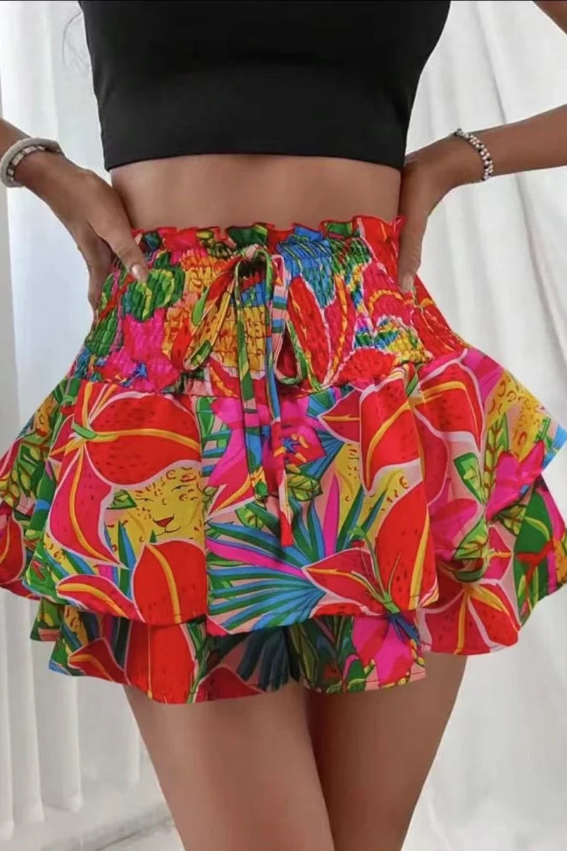 Falda Pantalón Floral para Mujer
