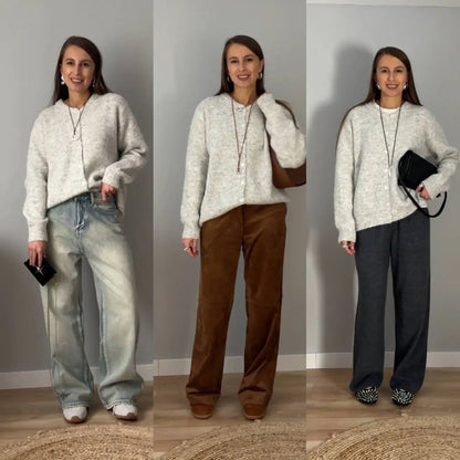 Chaqueta de Punto Suave para Mujer