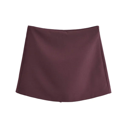 Falda pantalón de cintura alta para primavera