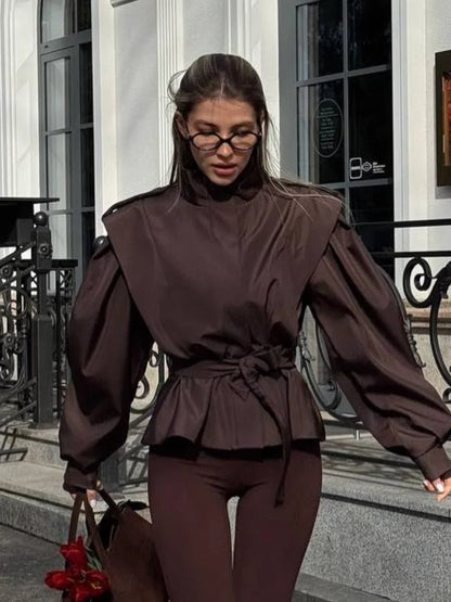 Chaqueta Gabardina Corta para Mujer