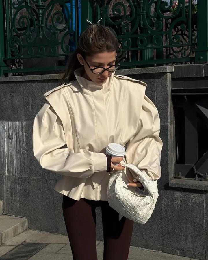 Chaqueta Gabardina Corta para Mujer