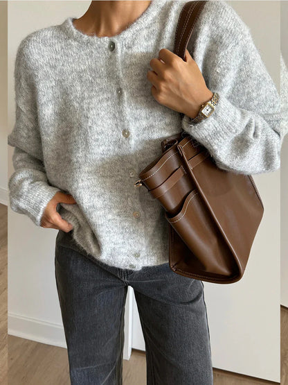 Chaqueta de Punto Suave para Mujer