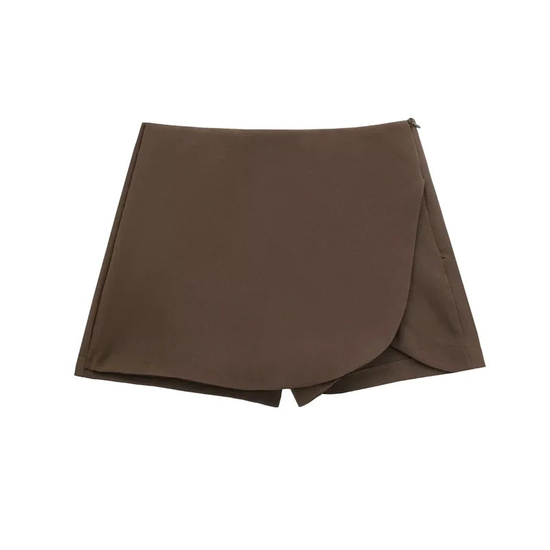 Falda Pantalón Mini Asimétrica para Mujer