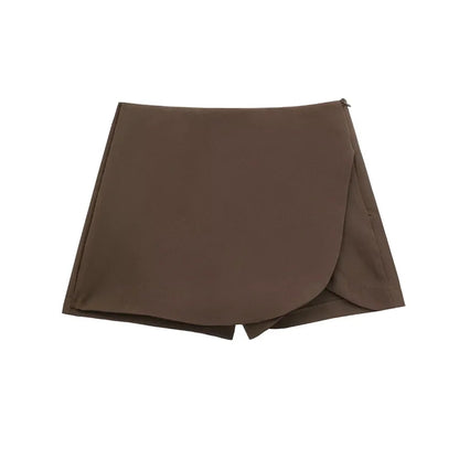 Falda Pantalón Mini Asimétrica para Mujer