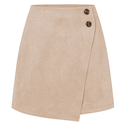 Minifalda de ante sintético para mujer