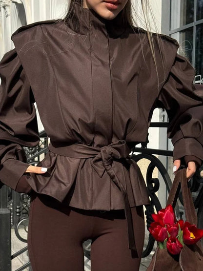 Chaqueta Gabardina Corta para Mujer