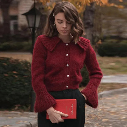 Chaqueta de Punto con Cremallera Jacquard para Mujer