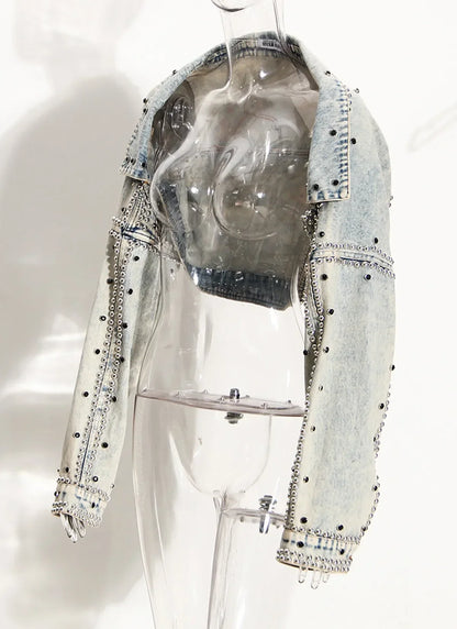Chaqueta Denim Corta Estilo Coreano