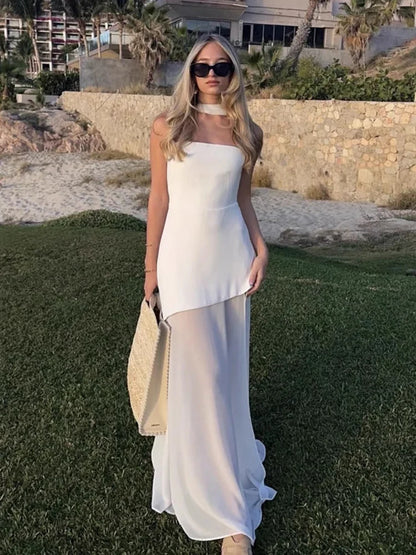 Vestido Maxi Corsé sin Tirantes para Mujer
