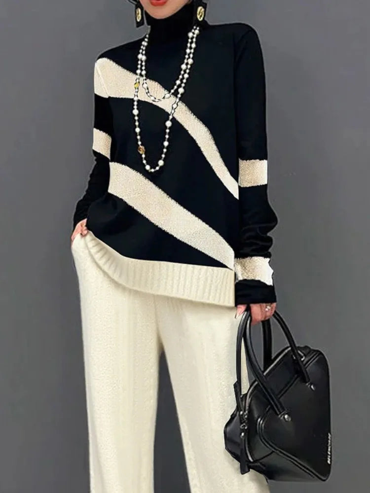 Jersey de cuello alto para mujer