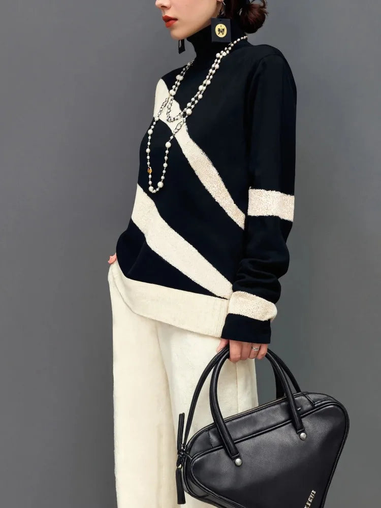 Jersey de cuello alto para mujer