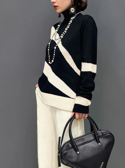 Jersey de cuello alto para mujer