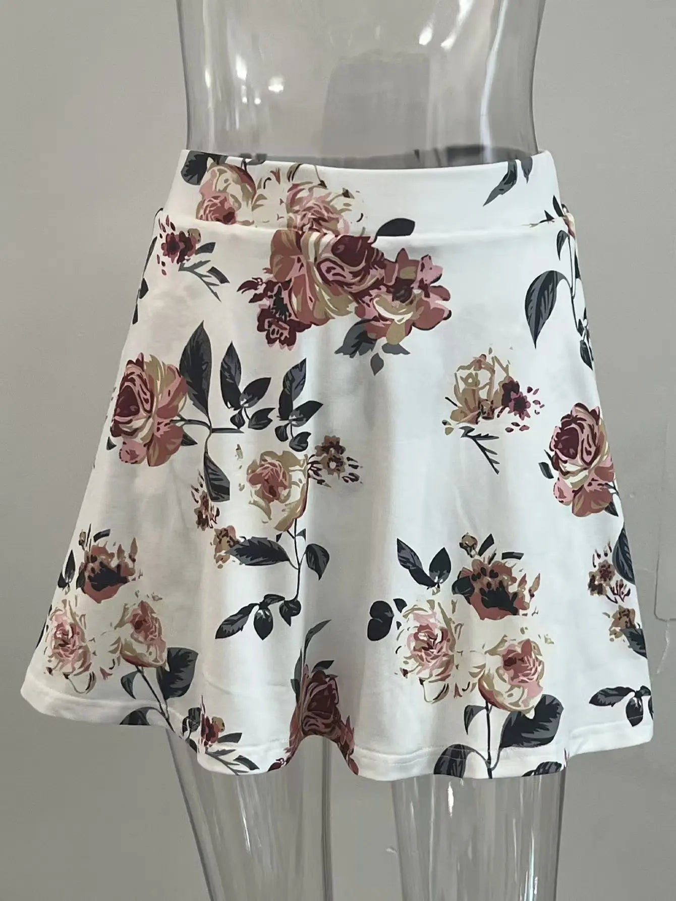 Falda Pantalón Plisada Floral para Mujer