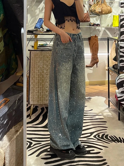 Pantalones Vaqueros con Parches de Estrellas para Mujer