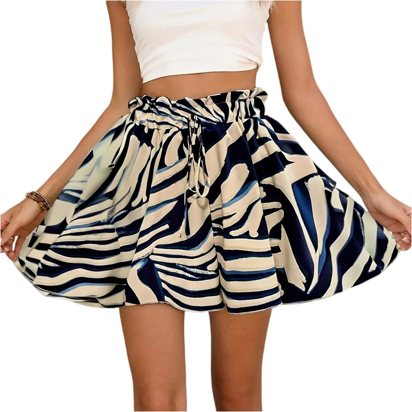 Pantalones Cortos Boho con Cordón para Mujer