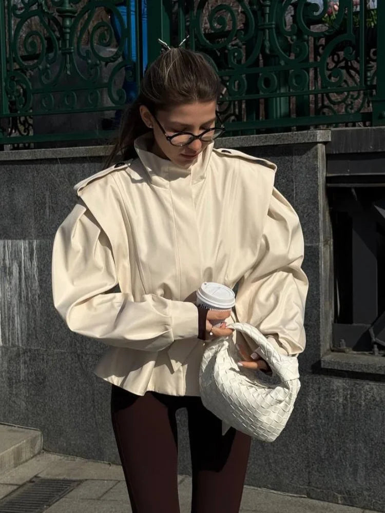 Chaqueta Gabardina Corta para Mujer